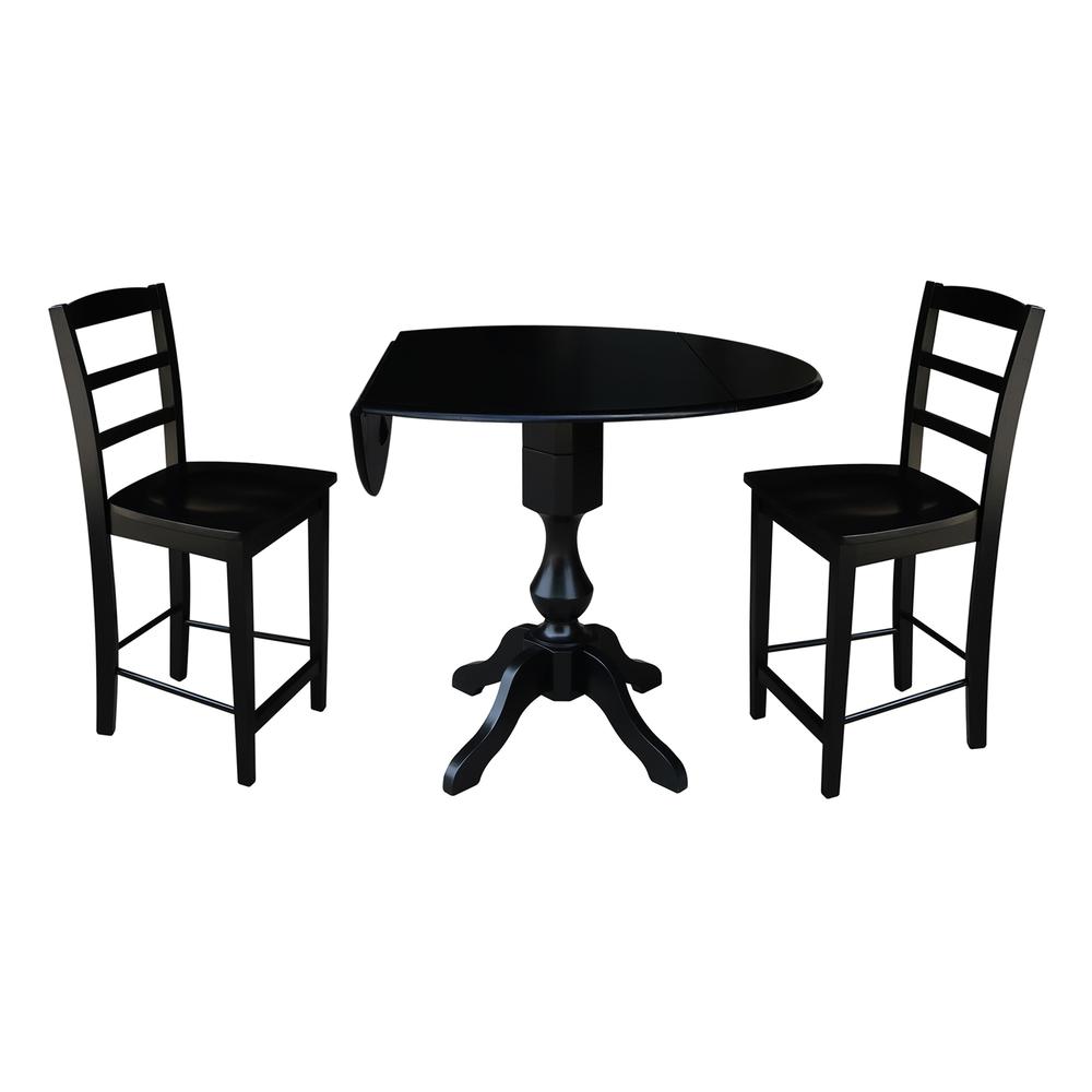 42" Round Dual Drop Leaf Pedestal Table,  29.5"H. Picture 39