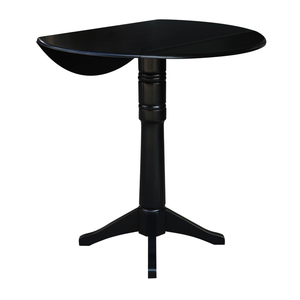 42" Round Dual Drop Leaf Pedestal Table,  36.3"H. Picture 10