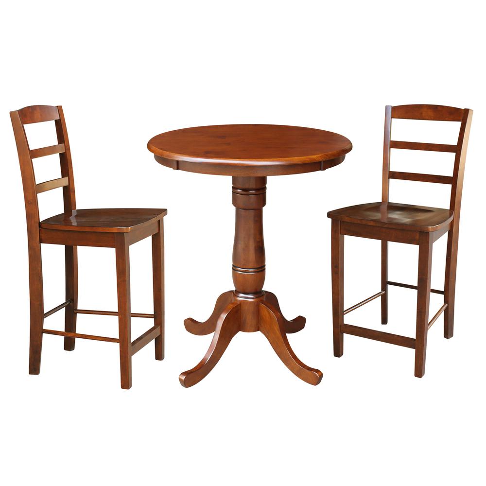30" Round Top Pedestal Table - 34.9"H. Picture 8