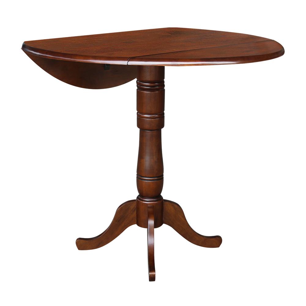 42" Round Pedestal Bar Height Table with Two Bar Height Stools. Picture 5