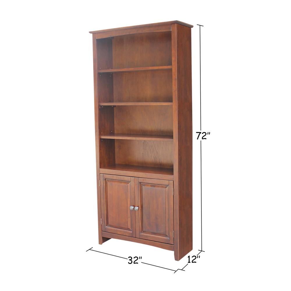 Shaker Bookcase - 72"H , Espresso. Picture 2