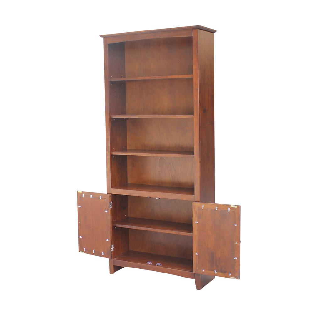 Shaker Bookcase - 72"H , Espresso. Picture 5