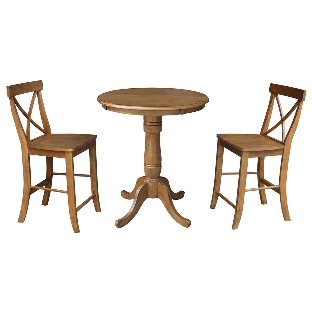 30" Round Top Pedestal Table - 34.9"H. Picture 8