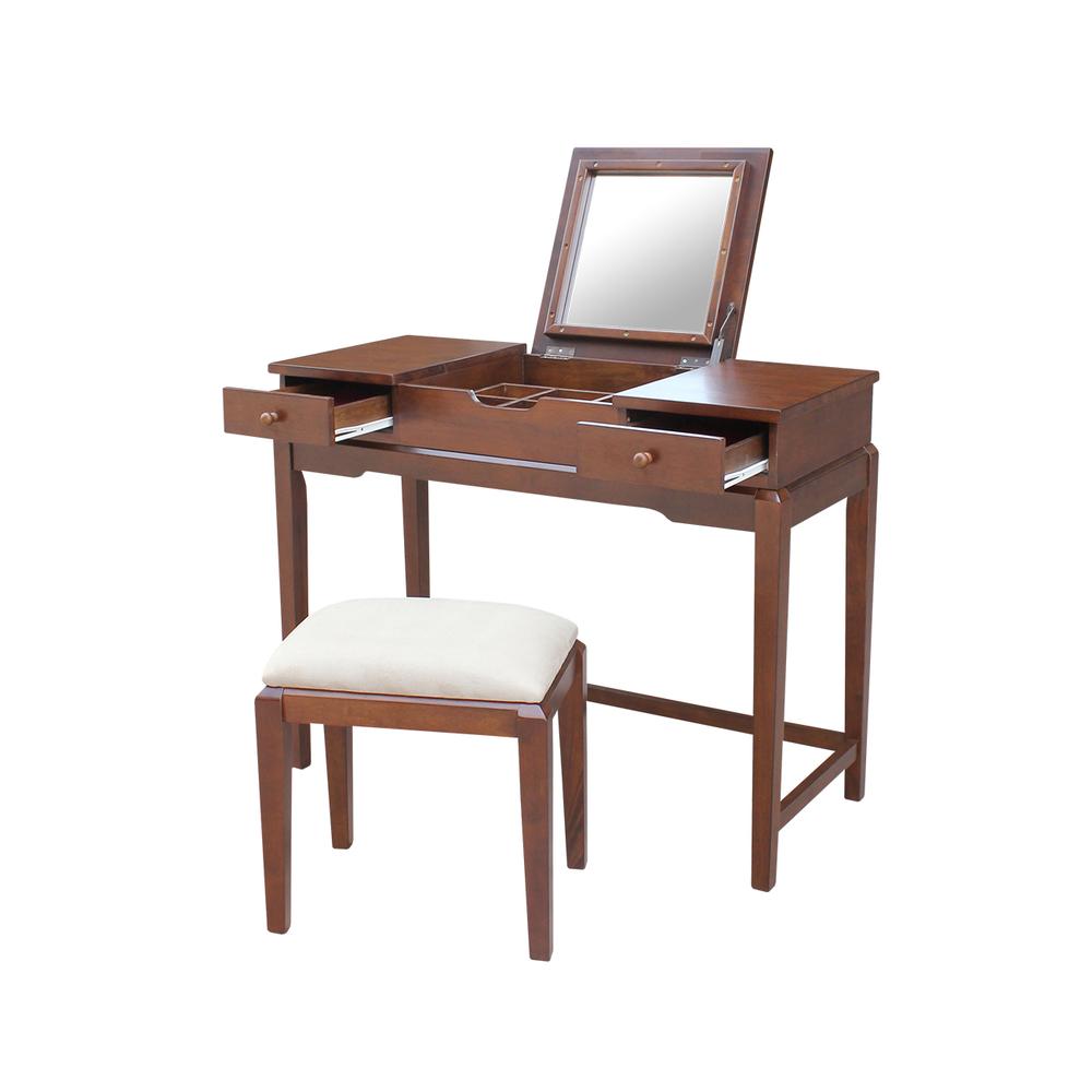 Vanity Bench, Espresso. Picture 8