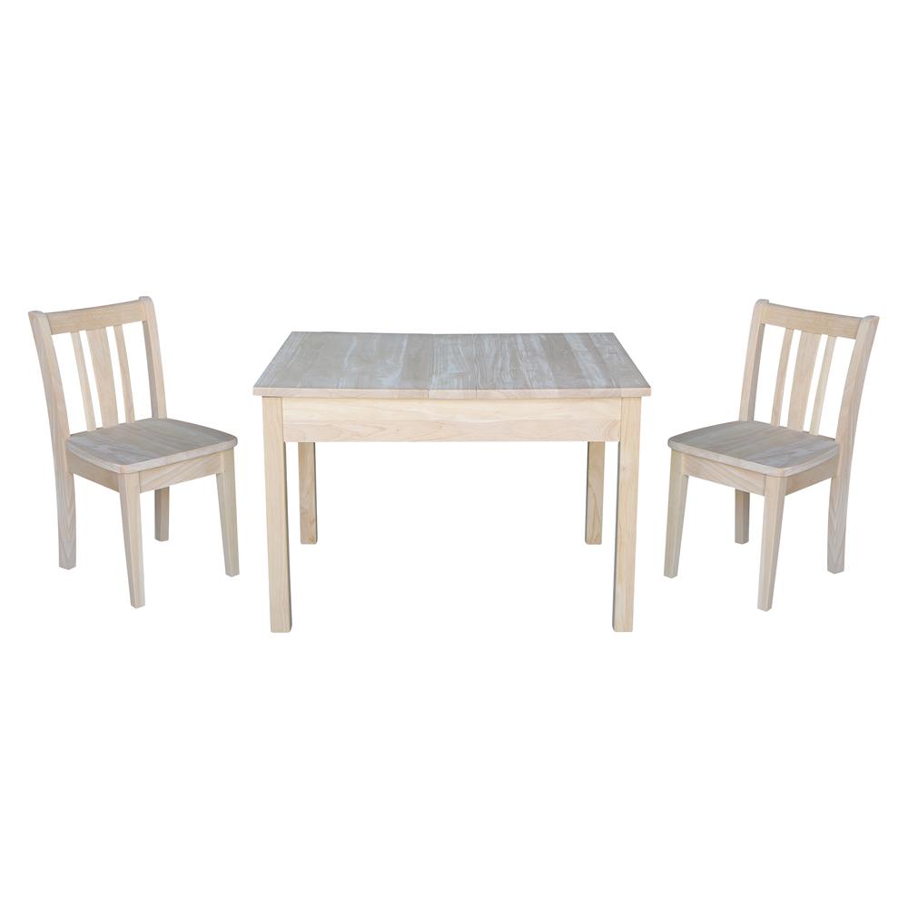 Table With 2 San Remo Juvenile Chairs, Unfinished. Picture 3