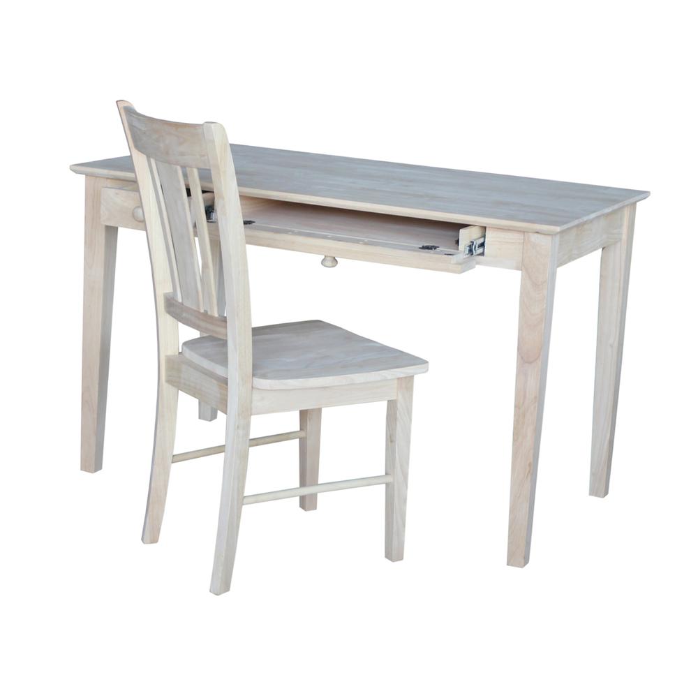 Desk With Chair, Unfinished. Picture 1