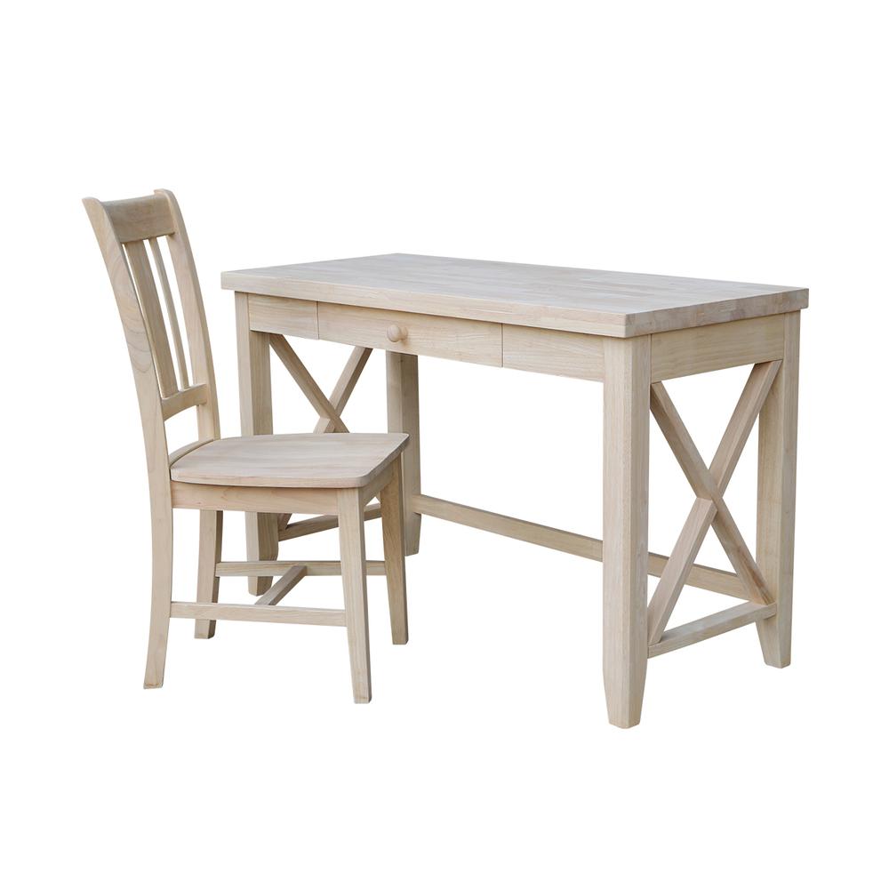 Hampton Desk With Chair, Unfinished. Picture 2