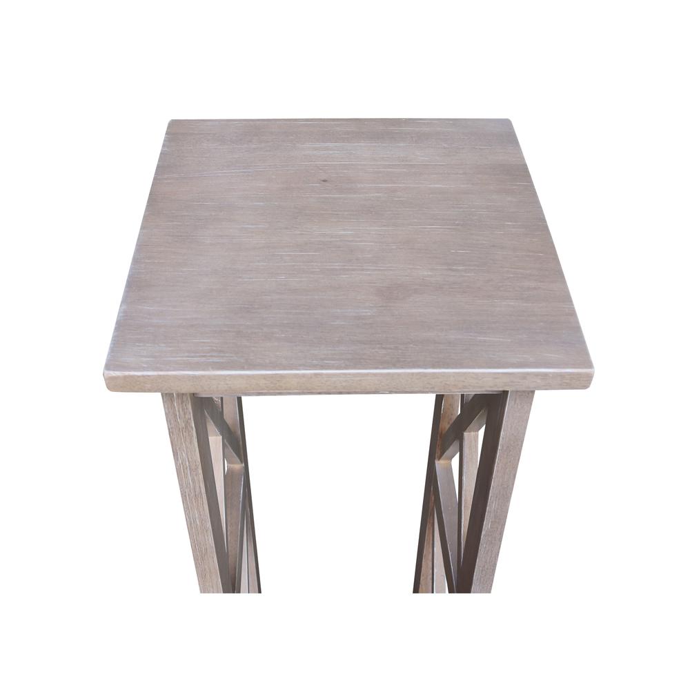 36" X-Sided Plant Stand , Washed Gray Taupe. Picture 6