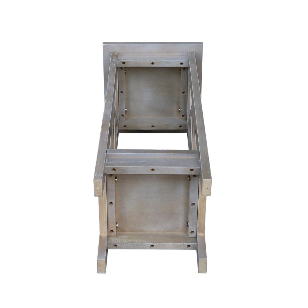 30" X-Sided Plant Stand , Washed Gray Taupe. Picture 4