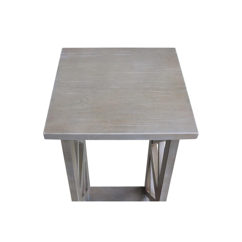 30" X-Sided Plant Stand , Washed Gray Taupe. Picture 5