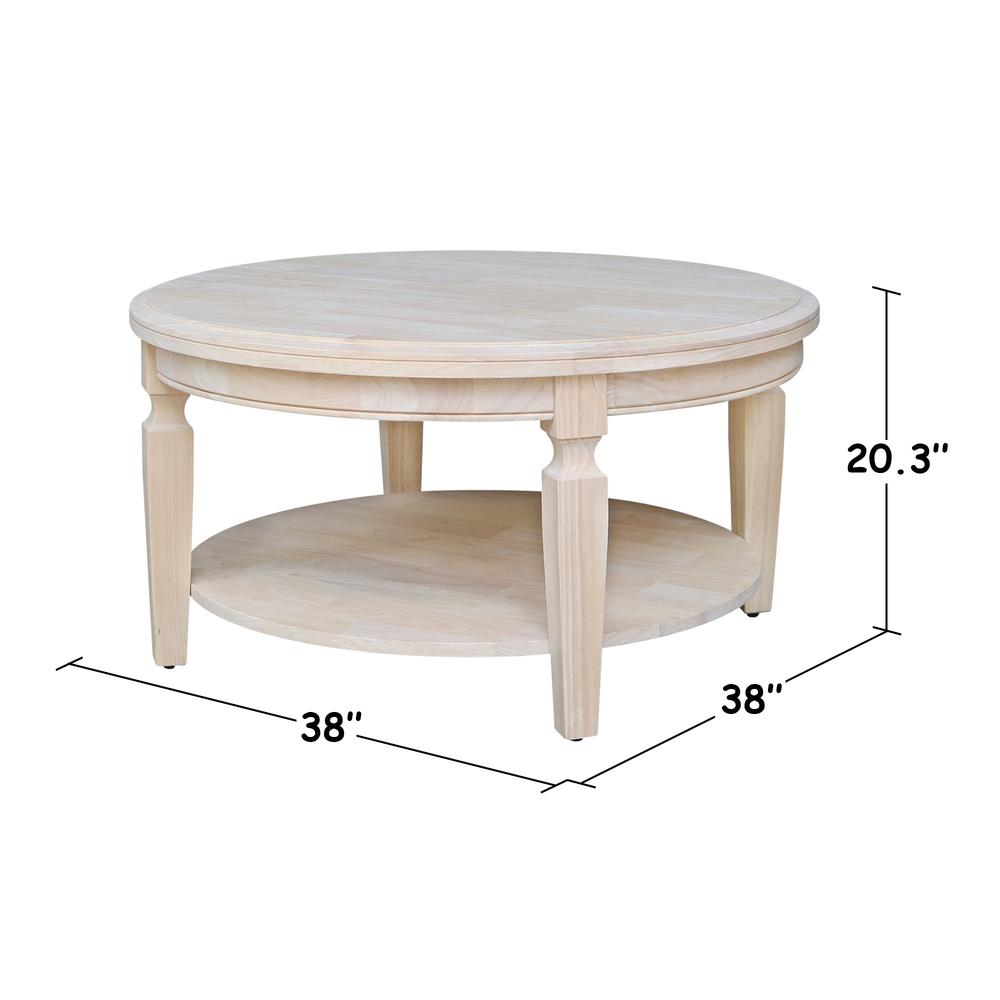 Vista Round Coffee Table, Unfinished, Ready to finish. Picture 1