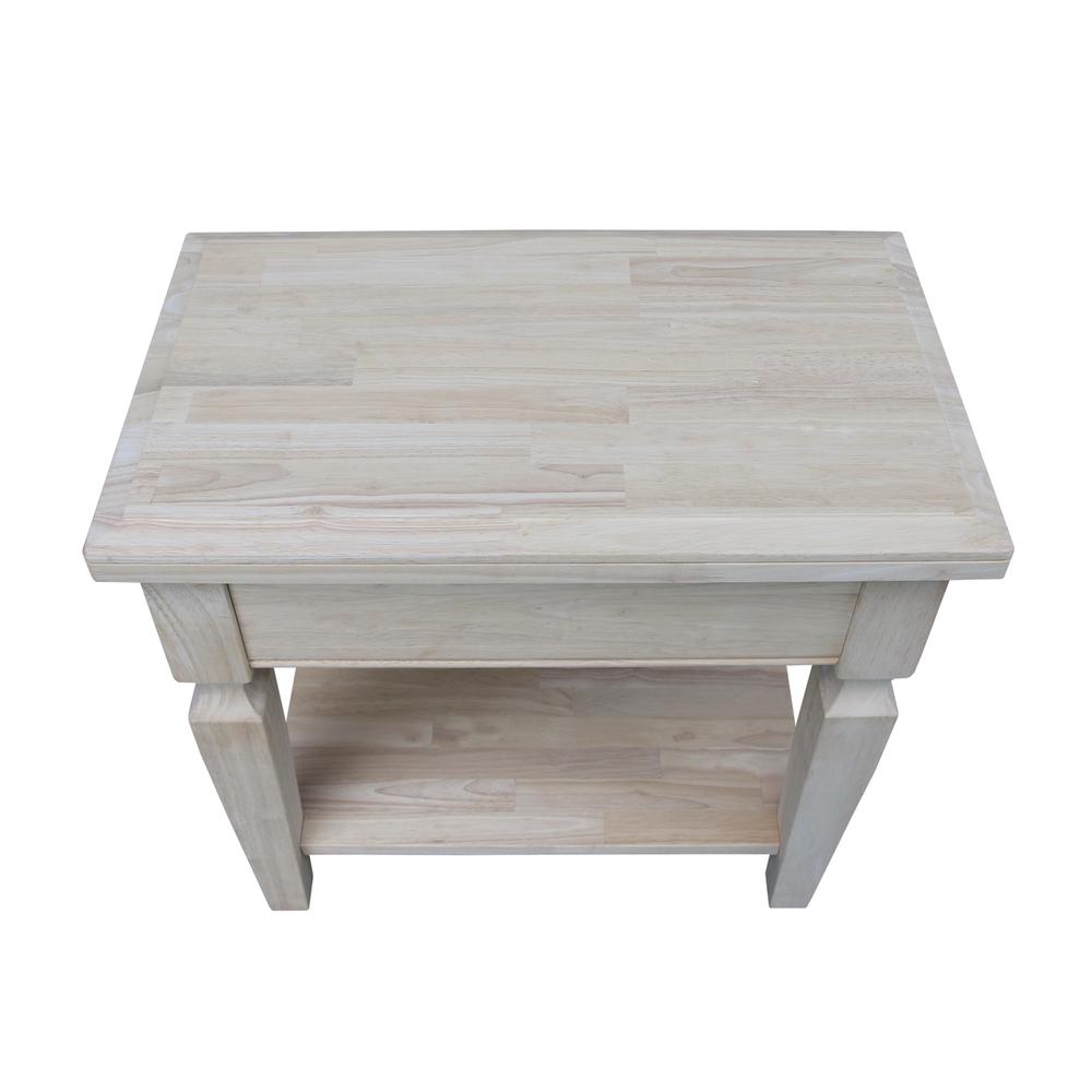 Vista Side Table, Unfinished, Unfinished. Picture 7