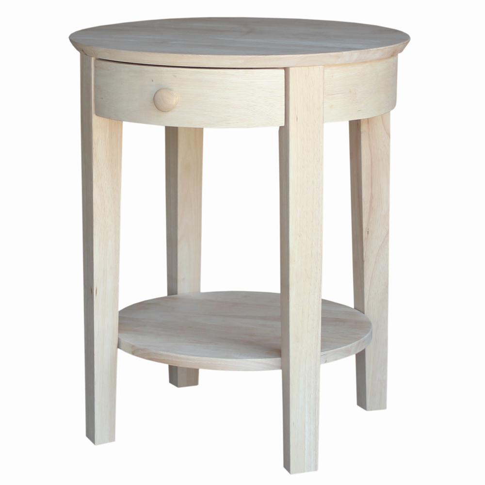 Phillips Accent Table Includes Drawer, Unfinished. Picture 12