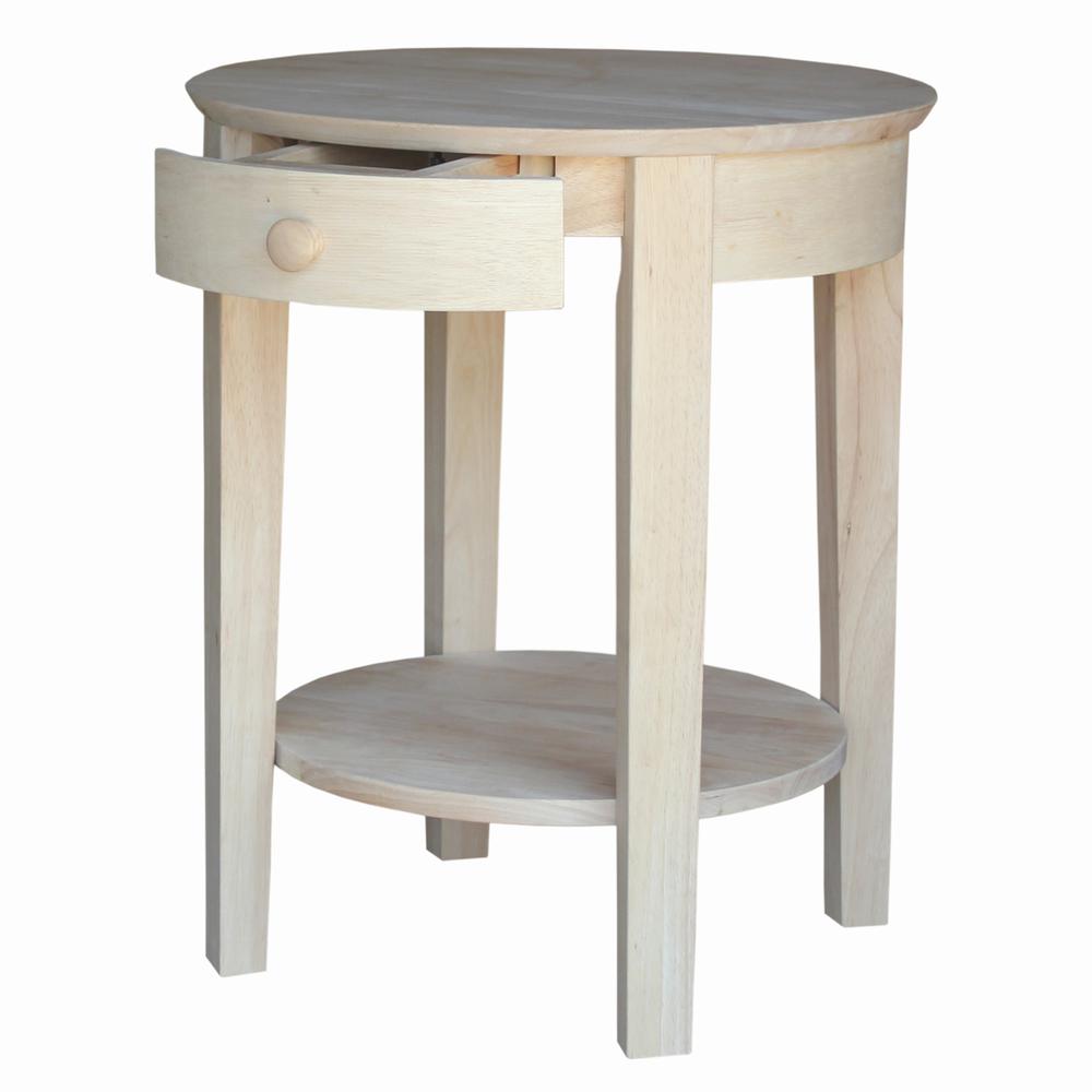 Phillips Accent Table Includes Drawer, Unfinished. Picture 11