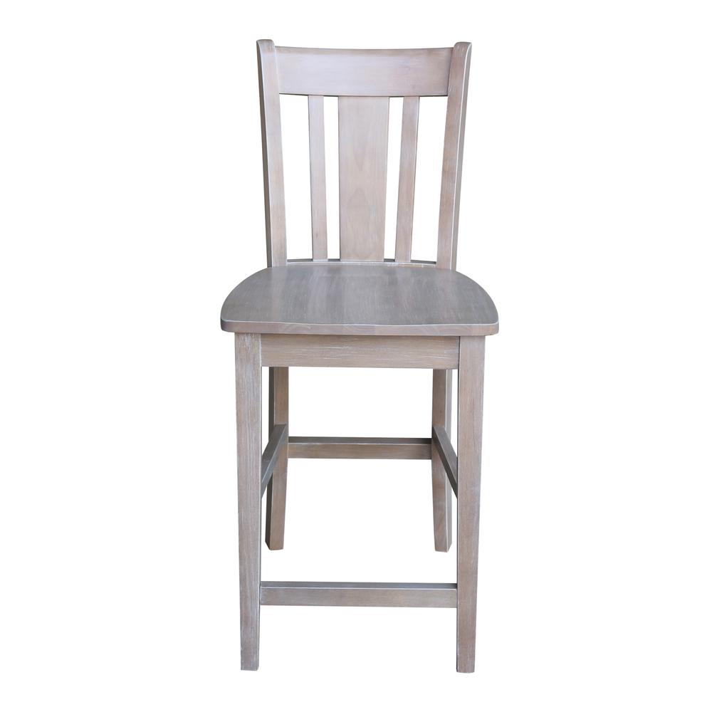 30" Round Pedestal Gathering Height Table With 2 San Remo Counter Height Stools. Picture 5