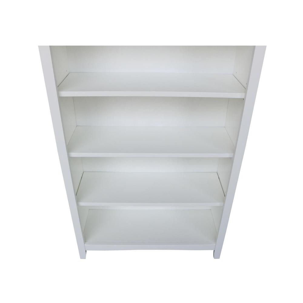 Shaker Bookcase - 60"H, White, White. Picture 13