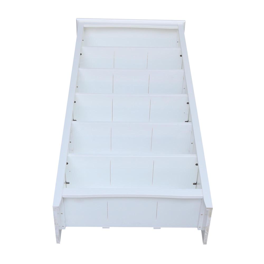 Shaker Bookcase - 72"H, White, White. Picture 11