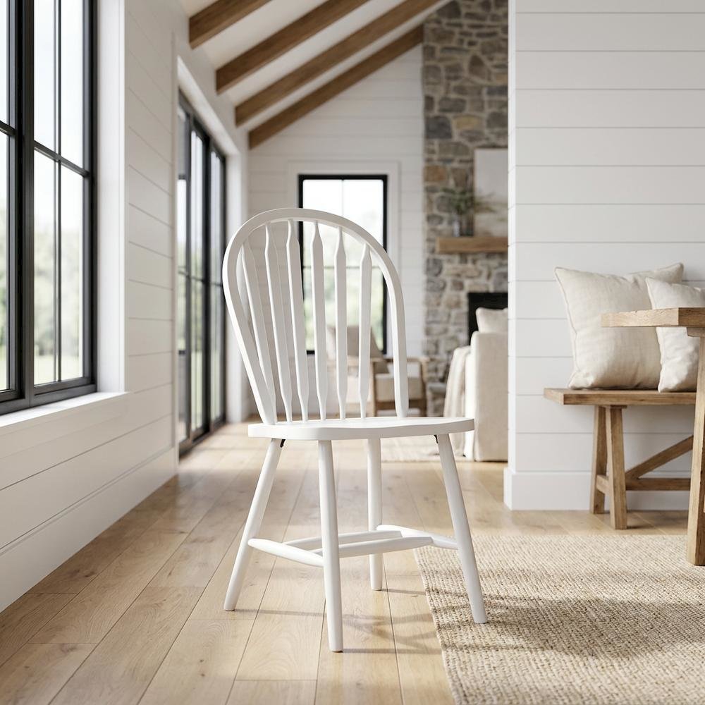 Parawood Windsor Arrowback Dining Chair with Spindle Back for Dining Room. Picture 4