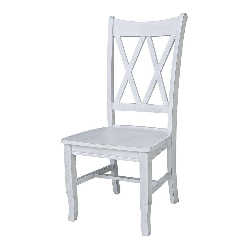 Double XX Back Chair in Chalk in Unfinished. Picture 1