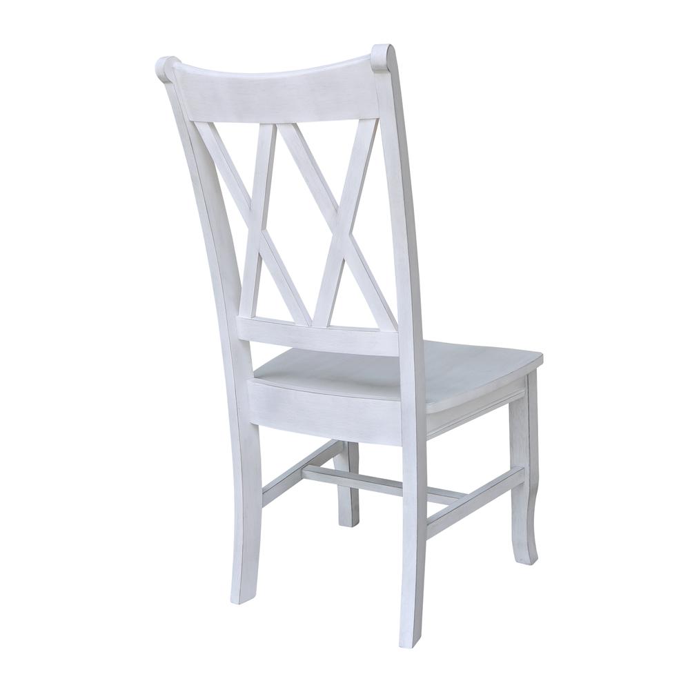 Double XX Back Chair in Chalk in Unfinished. Picture 5