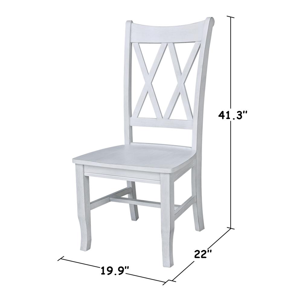 Double XX Back Chair in Chalk in Unfinished. Picture 9