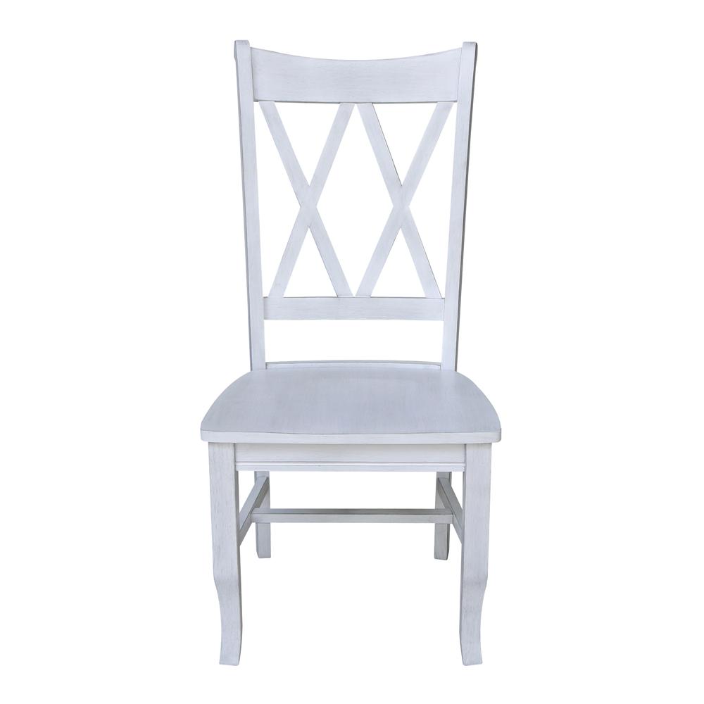 Double XX Back Chair in Chalk in Unfinished. Picture 2