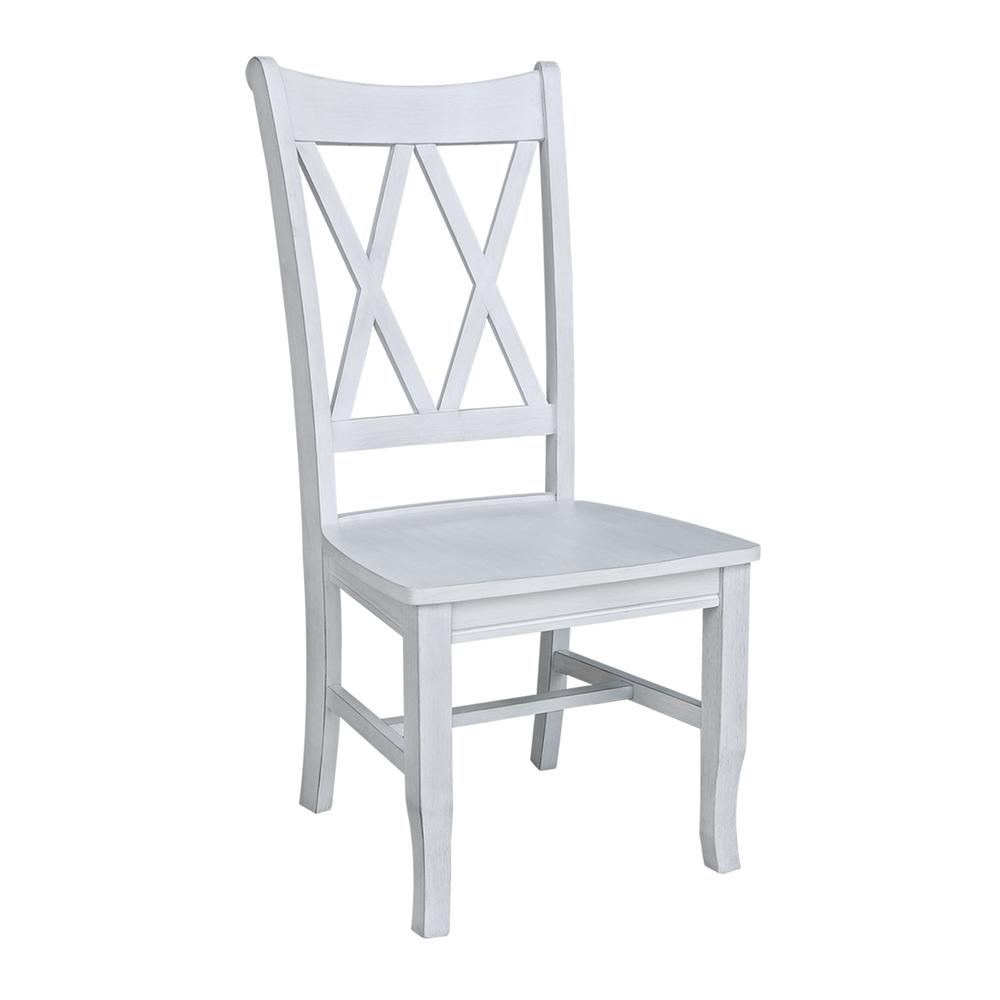 Double XX Back Chair in Chalk in Unfinished. Picture 3