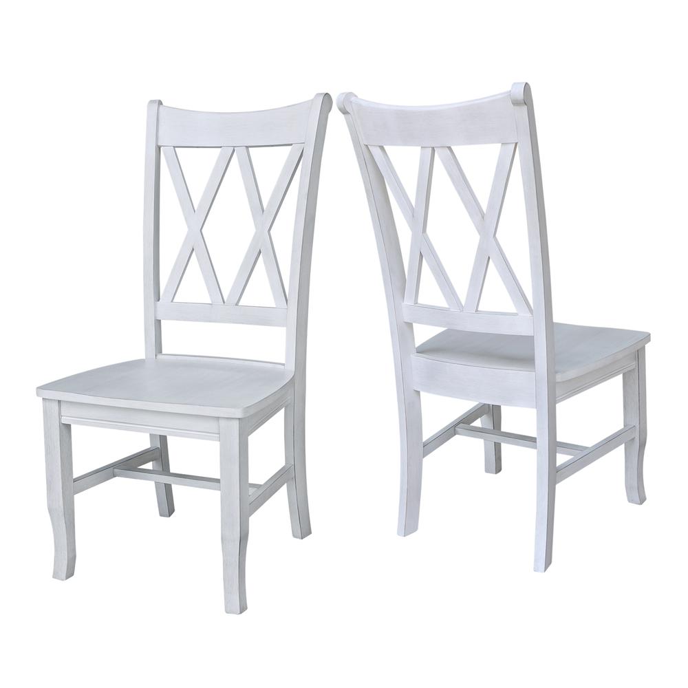 Double XX Back Chair in Chalk in Unfinished. Picture 6