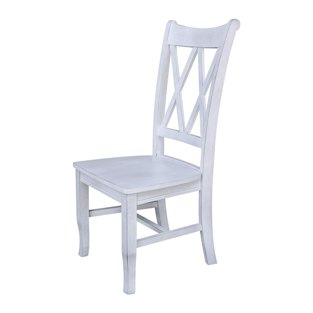 Double XX Back Chair in Chalk in Unfinished. Picture 4