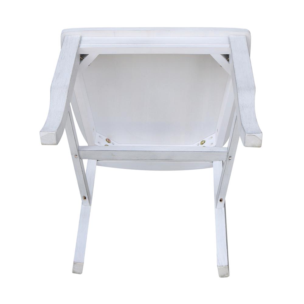 Double XX Back Chair in Chalk in Unfinished. Picture 8