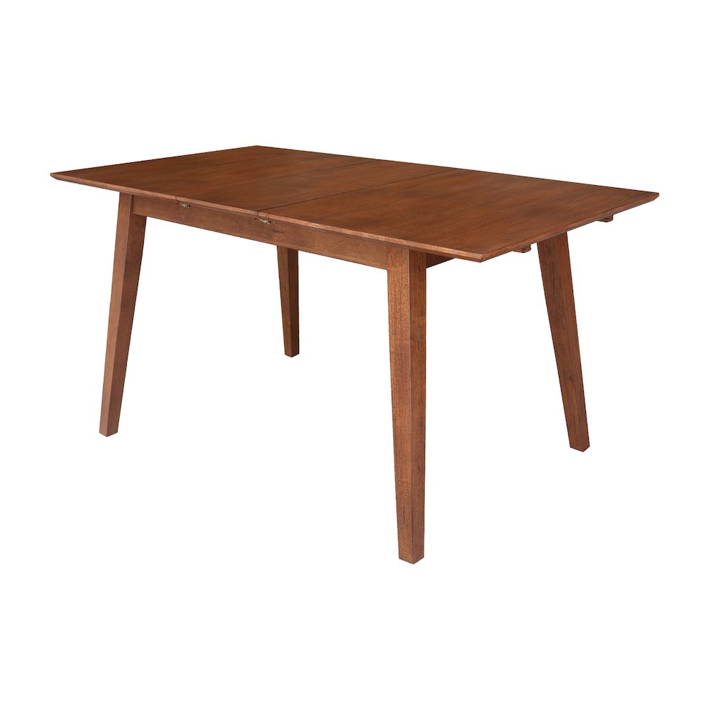 60" Butterfly Extension Dining Table, Rich Bourbon Oak Transitional Dining Table. Picture 1