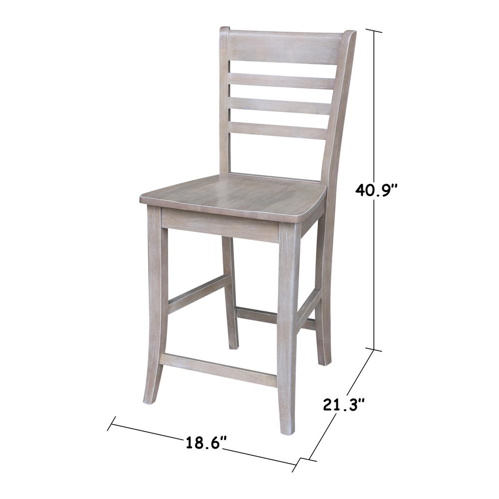 Cosmo Counter height Stool - 24" Seat Height , Washed Gray Taupe. Picture 6