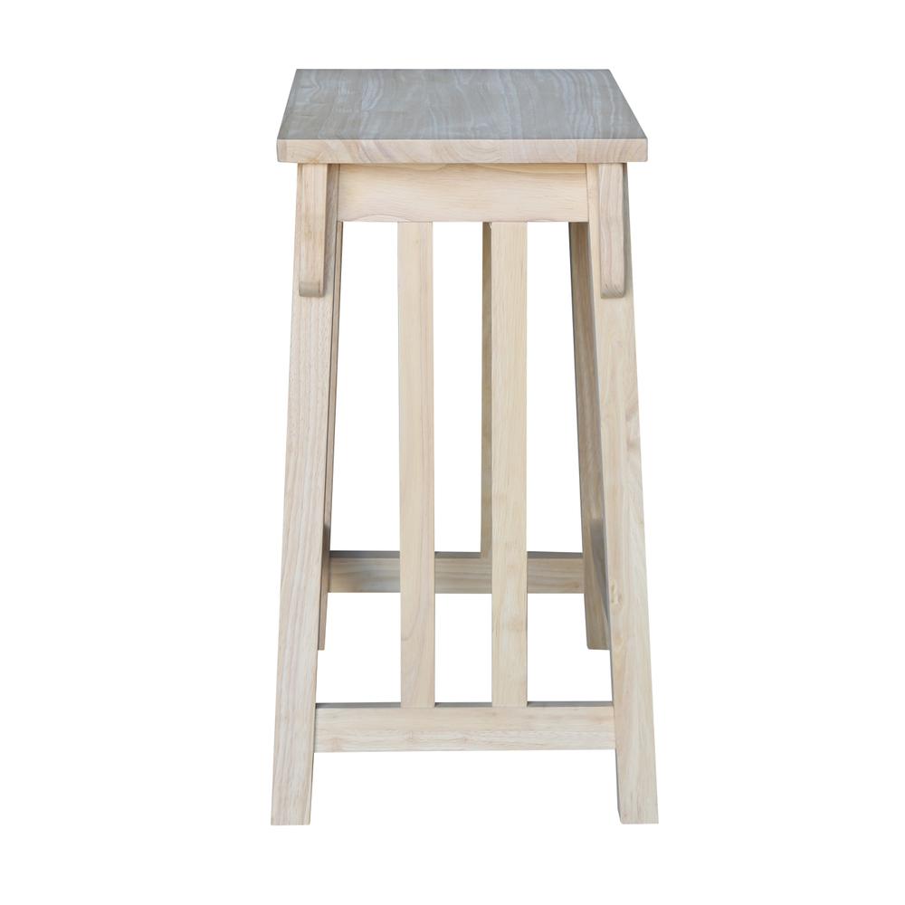 Mission Counter height Stool - 24" Seat Height , Unfinished. Picture 4