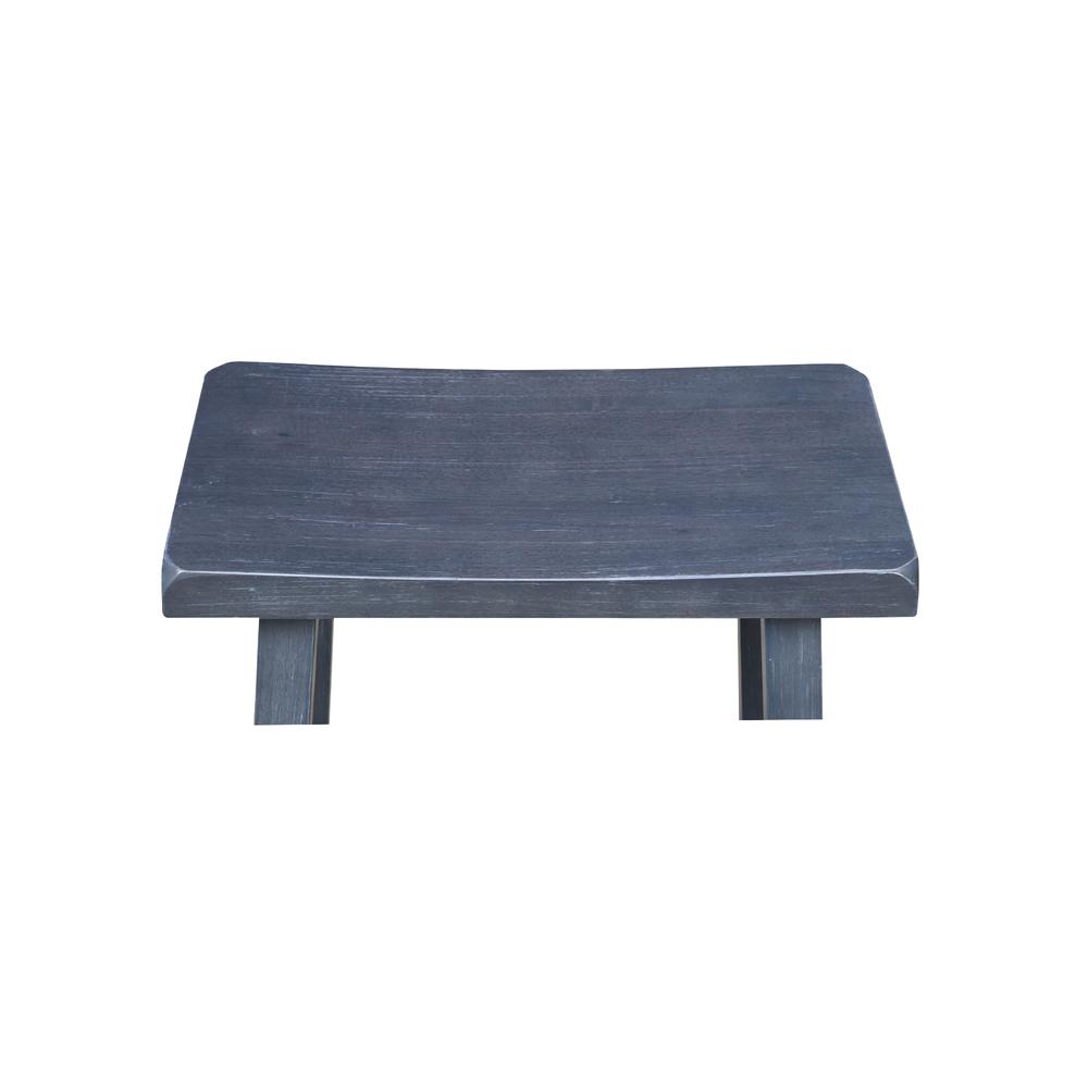 Saddle Seat Counter Height Stool in Heather Gray with 24 in. Seat Height. Picture 5