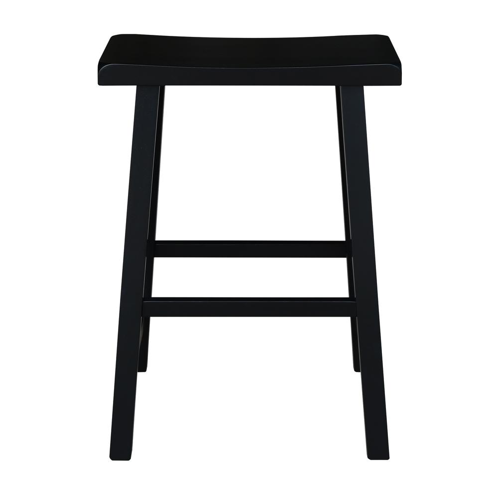 Saddle Seat Stool - 24", Black. Picture 3