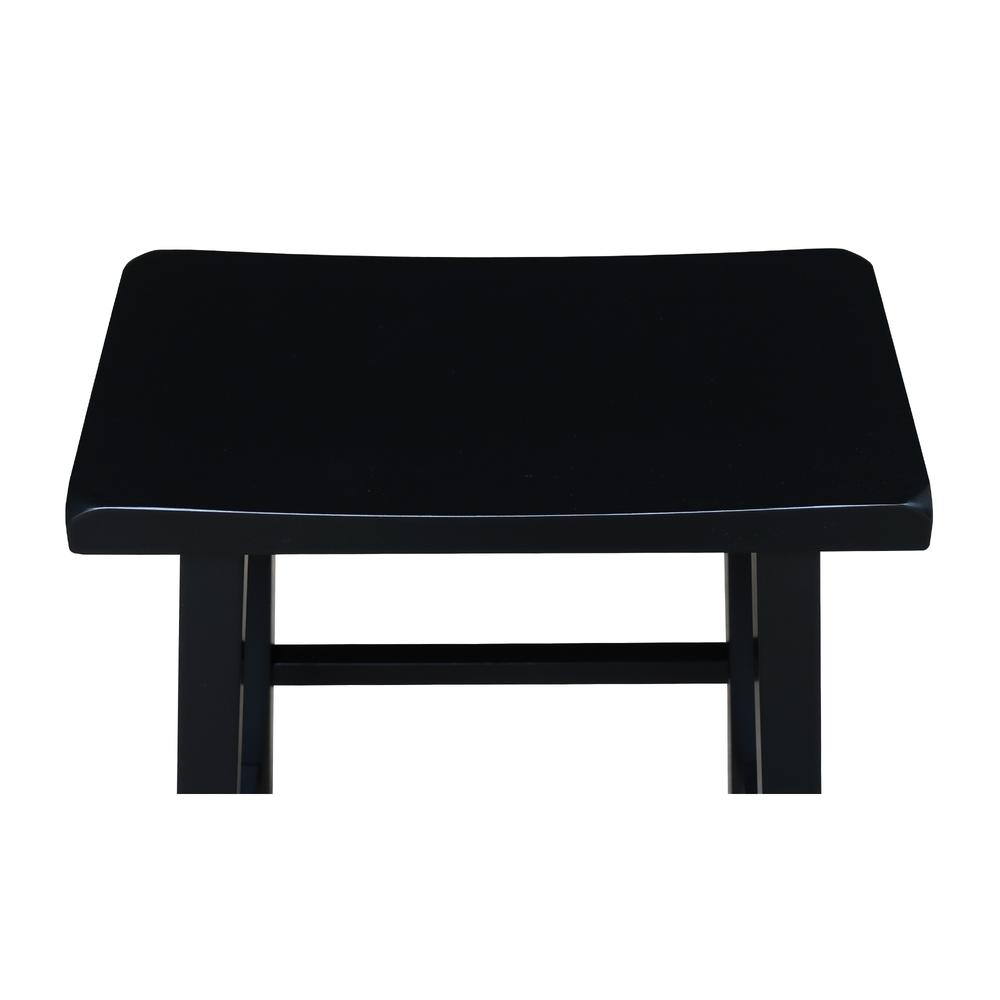 Saddle Seat Stool - 24", Black. Picture 6