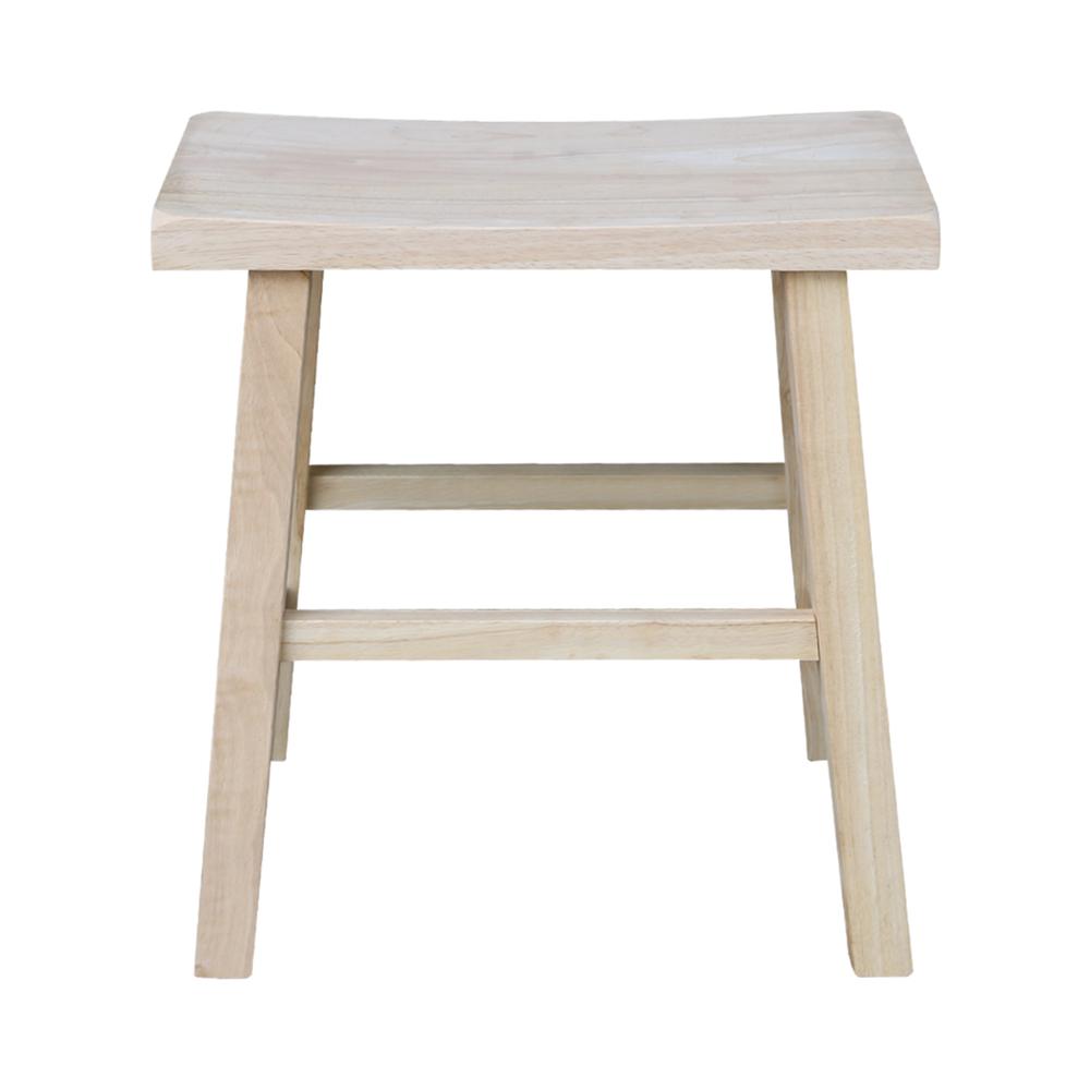 Saddle Seat Stool - 18"Seat Height, Unfinished. Picture 3