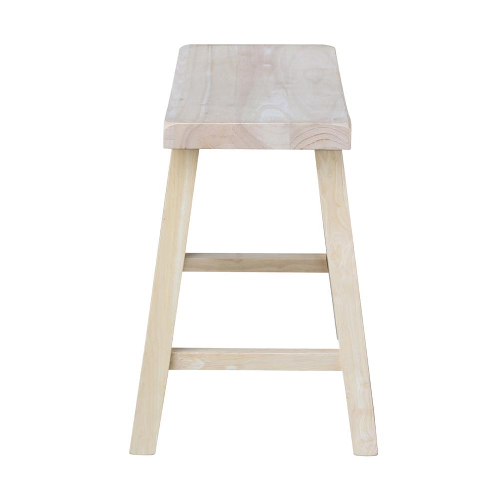 Saddle Seat Stool - 18"Seat Height, Unfinished. Picture 4