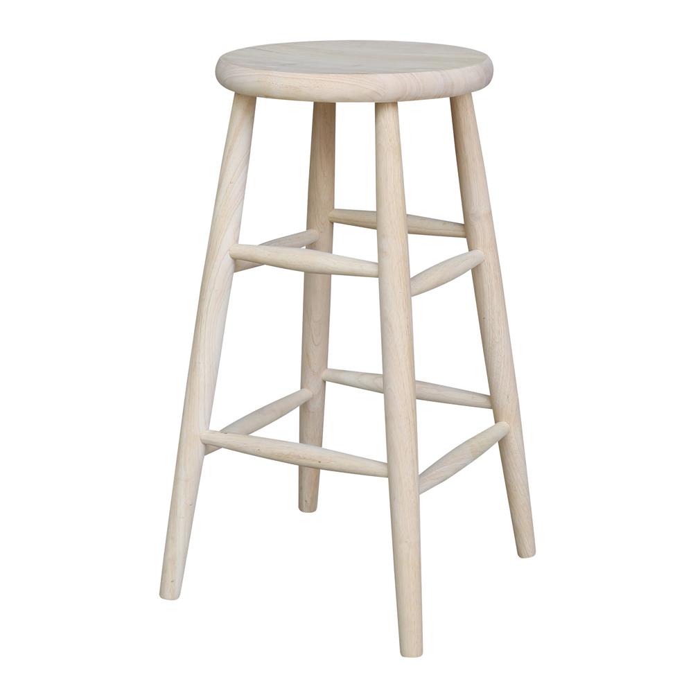 Scooped Seat Stool - 30" Seat Height. Picture 1