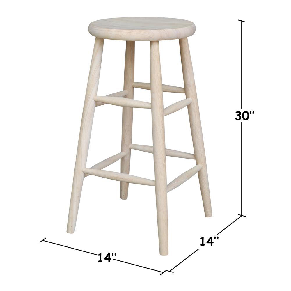 Scooped Seat Stool - 30" Seat Height. Picture 2