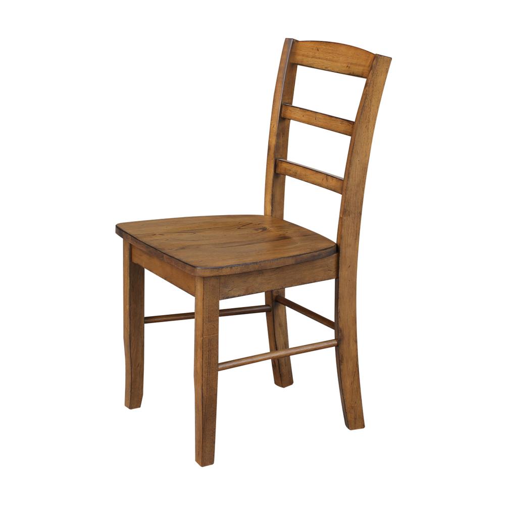 Set of Two Madrid Ladderback Chairs, Pecan. Picture 5