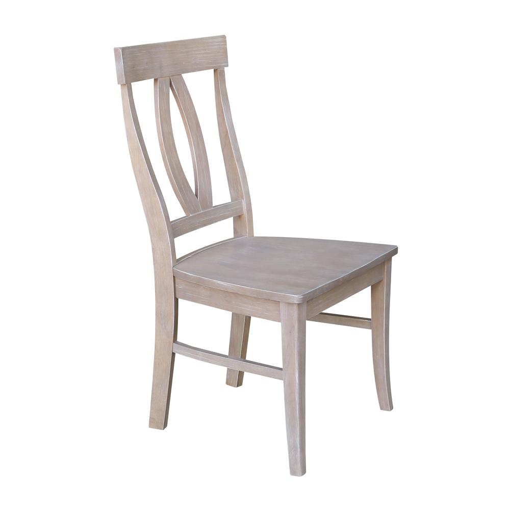 Set of Two Cosmo Chairs, Washed Finish, Washed Gray Taupe. Picture 4