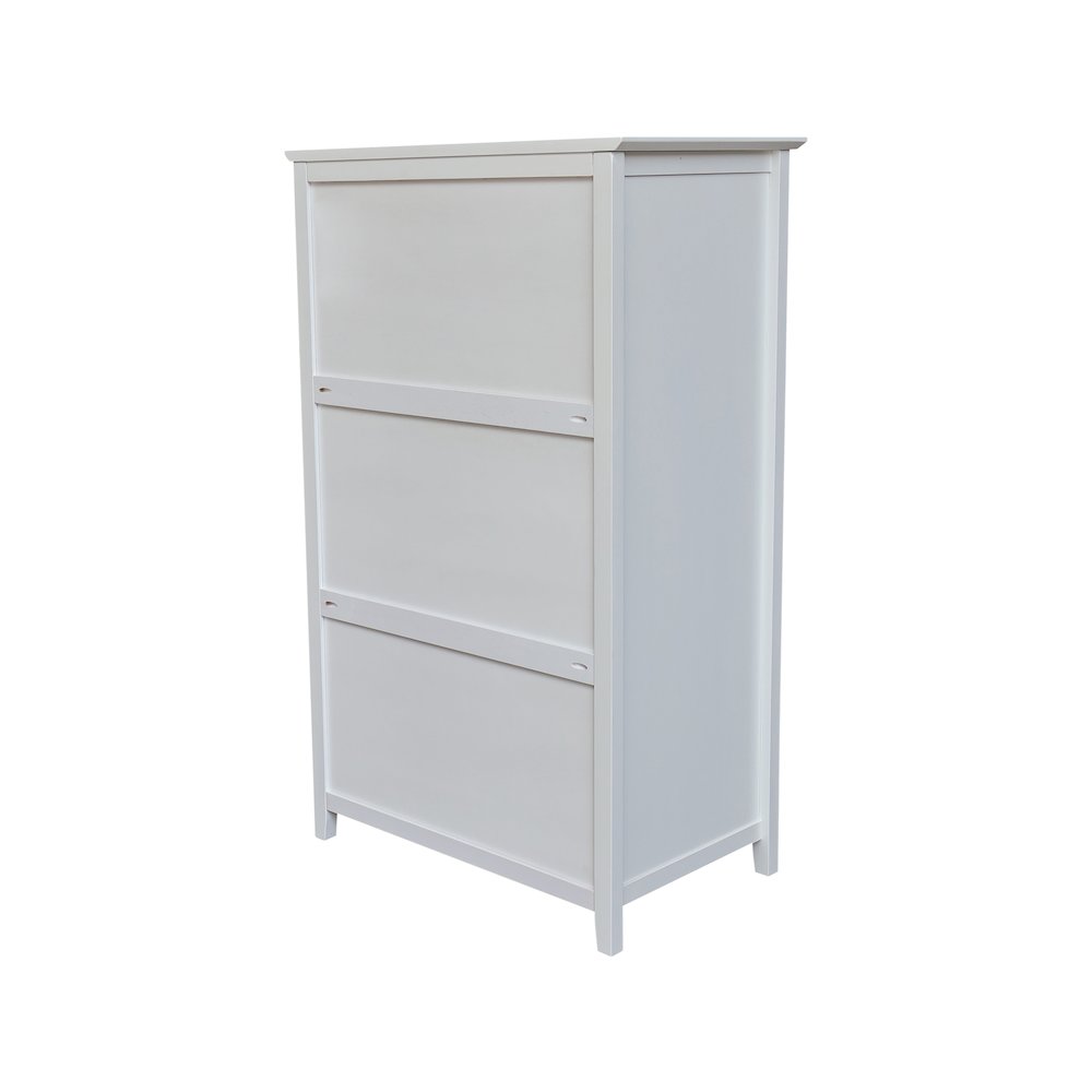 Solid Wood Bedroom Dresser/Chest with 5 Drawers, White. Picture 4