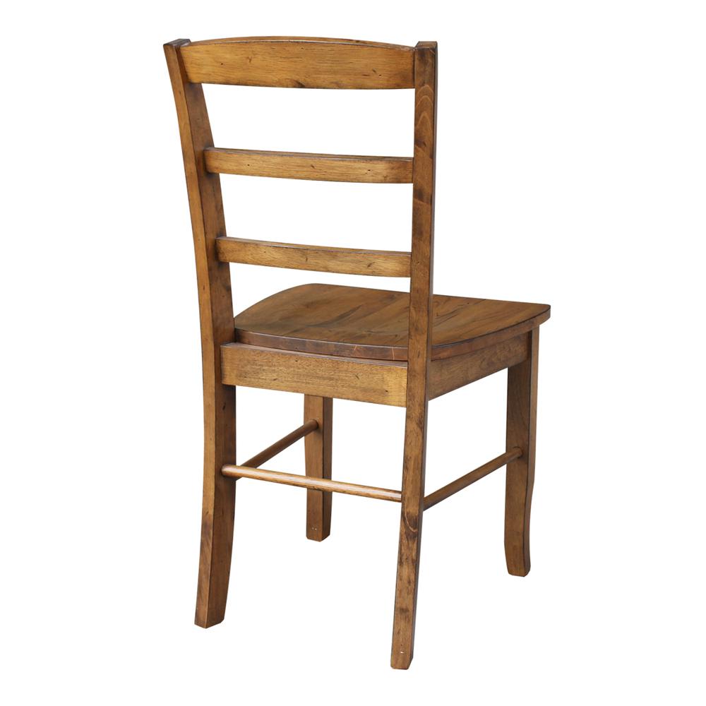 Set of Two Madrid Ladderback Chairs, Pecan. Picture 8