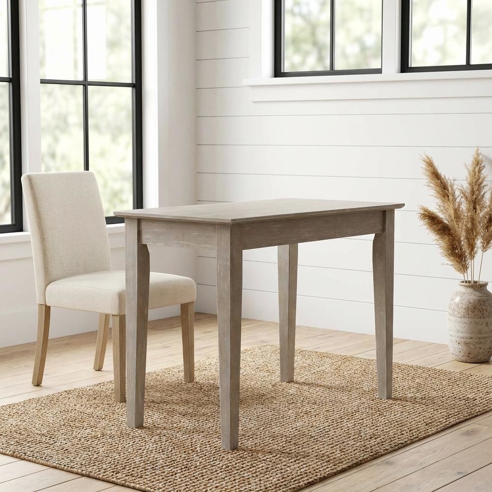 Gray Washed Writing Table With Smooth Surface And Modern Design. Picture 2