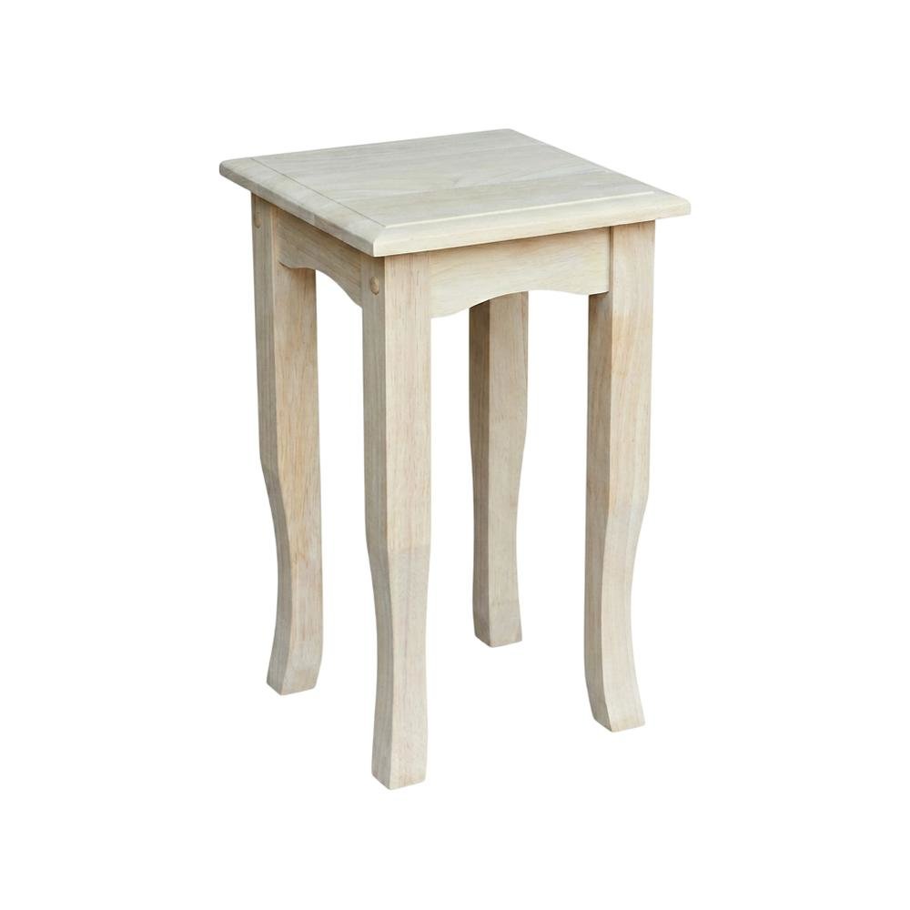 Unfinished 21-Inch High Tea Table with Classic Style and Versatile Design. Picture 1