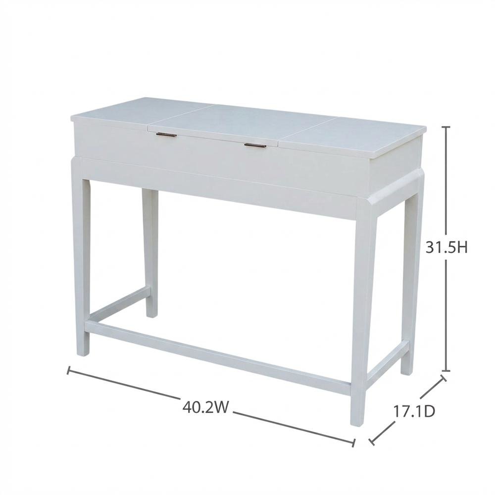 Snow White Vanity Table with Elegant Design for Bedroom or Dressing Area. Picture 7