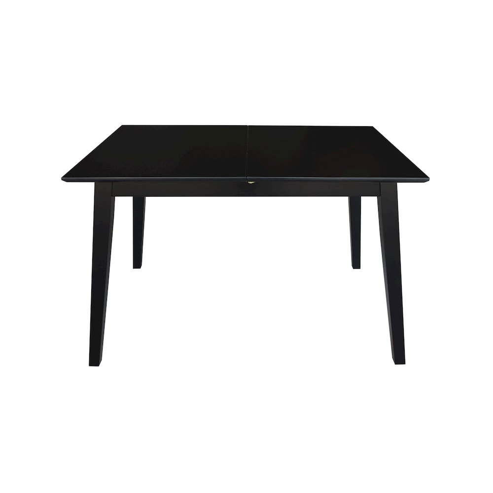60" Butterfly Extension Dining Table, Black Contemporary Kitchen Table. Picture 5