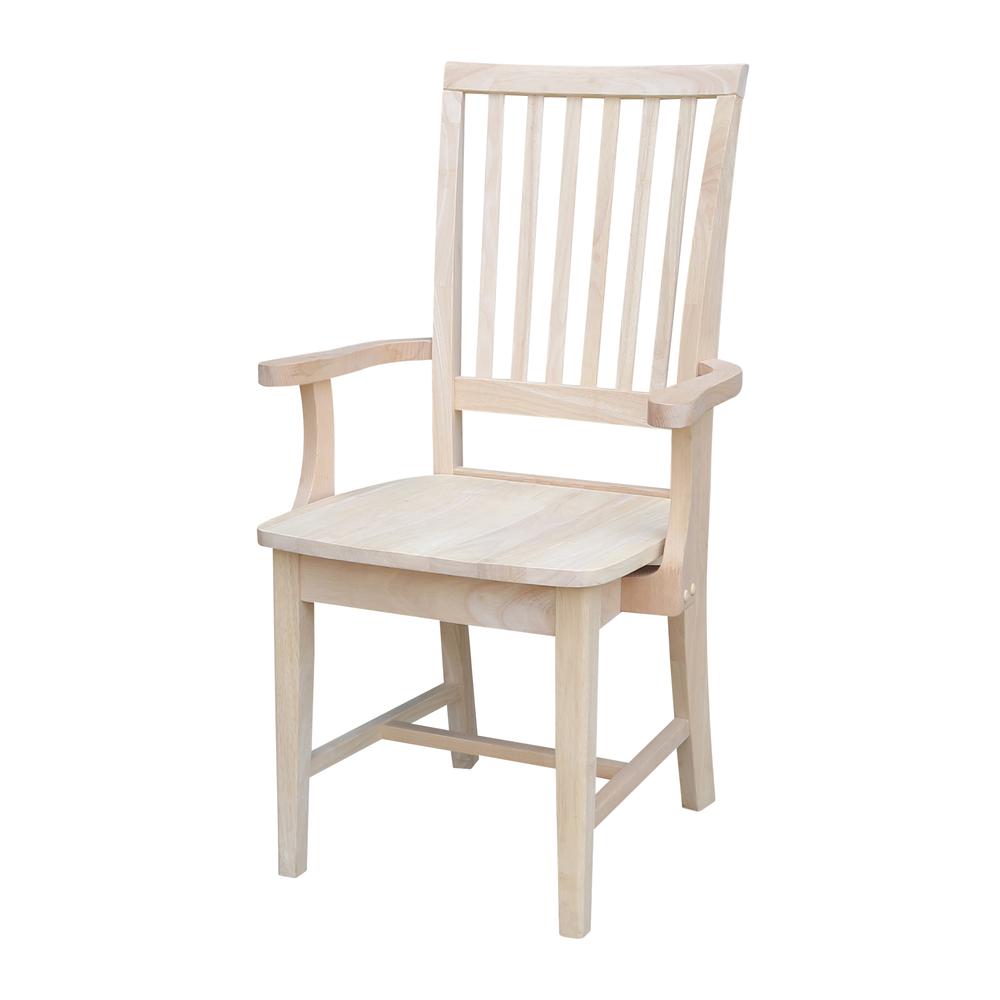 Mission Side Chair With Arms, Unfinished. Picture 12