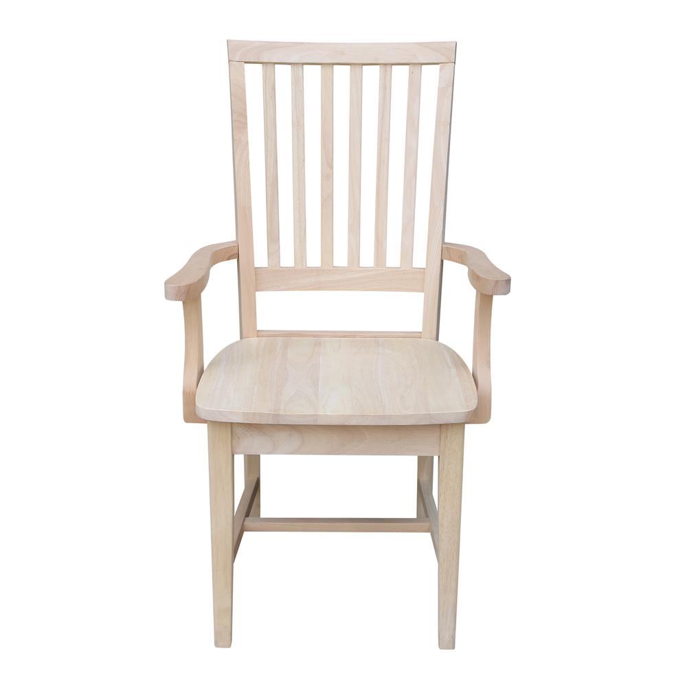 Mission Side Chair With Arms, Unfinished. Picture 5